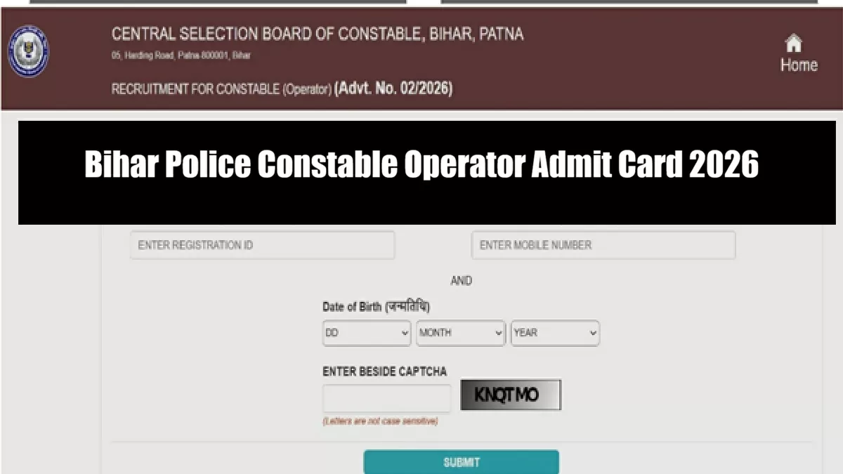 Bihar Police Constable Operator Admit Card 2026