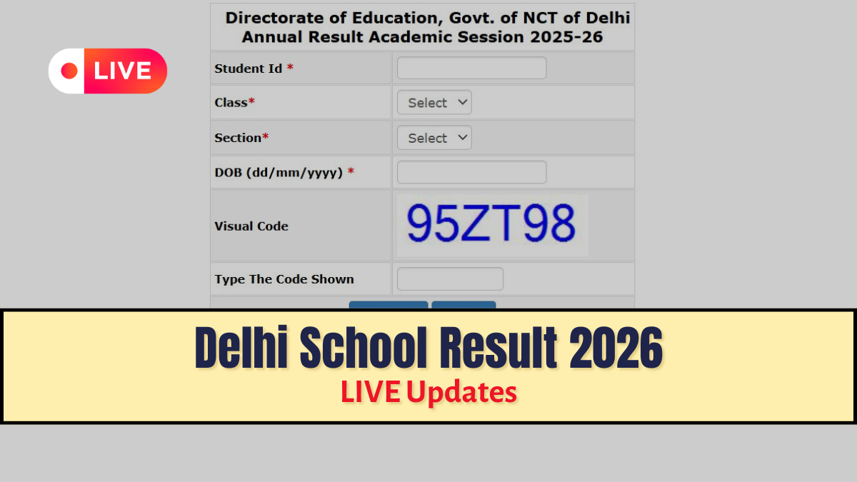 DoE Delhi School Result 2026 LIVE
