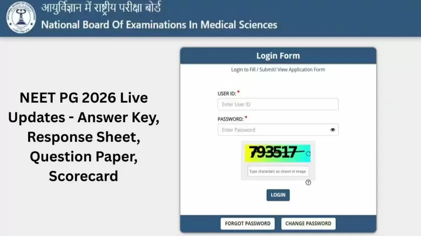 NEET PG Answer Key 2026 LIVE: NBEMS PG Scorecard & Response Sheet OUT Soon; Download at natboard.edu.in