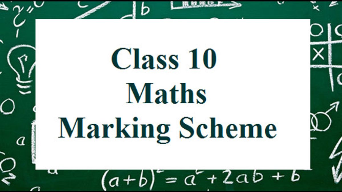 CBSE Class 10 Mathematics SA-II Board Exam 2017: Marking Scheme