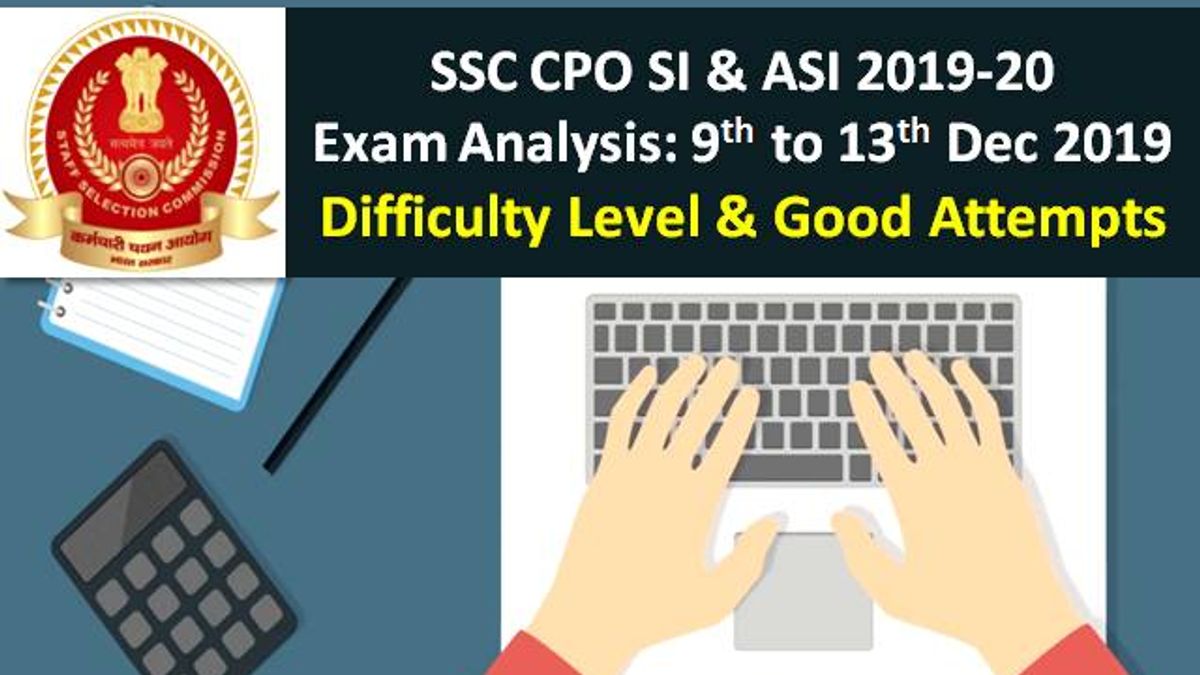 SSC CPO SI & ASI 2019-20 Exam Analysis