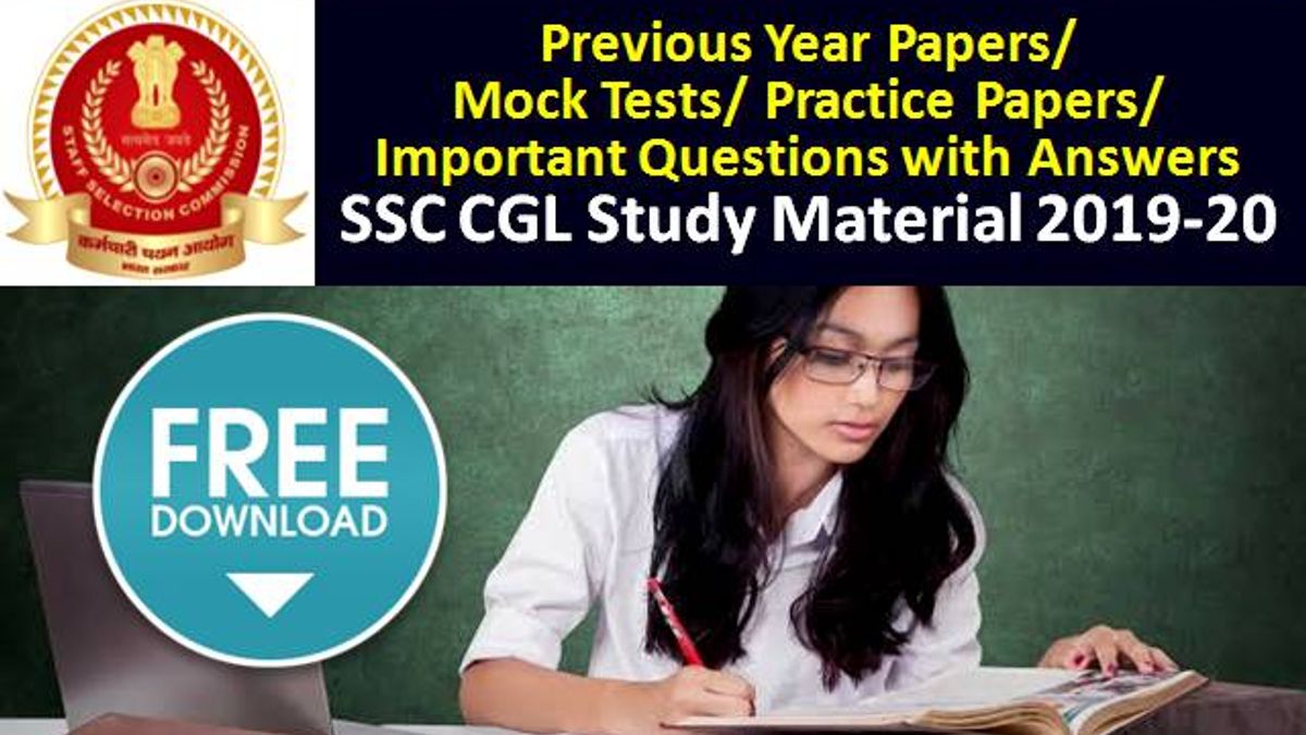 Ssc cgl 2020 study material get previous year paper mock test