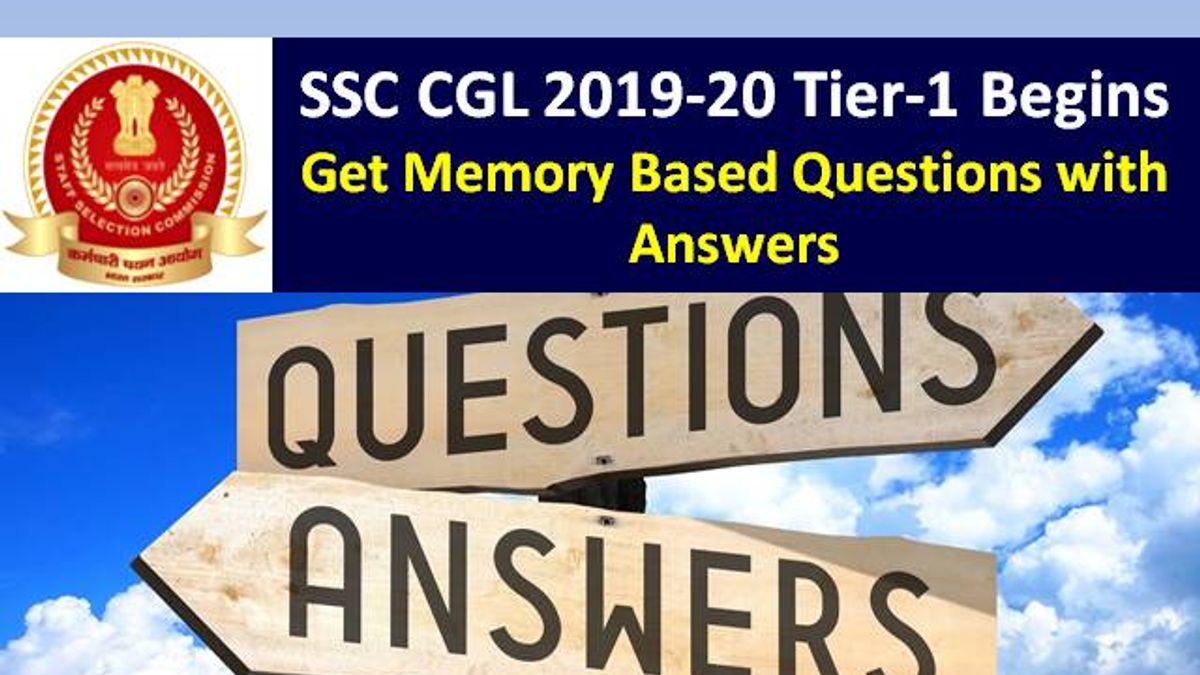 SSC CGL 2019-2020 Exam: Get Memory Based Questions with Answers of Sns-Brigh10