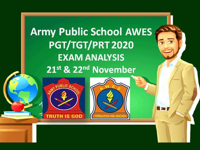 Army Public School (APS) AWES PGT/TGT/PRT 2020 Exam Analysis (21st & 22nd Nov): Check Difficulty Level of Online Screening Exam for Teacher Recruitment