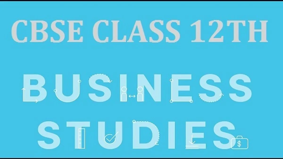 CBSE Sample Paper For Class 12 Business Studies 2019