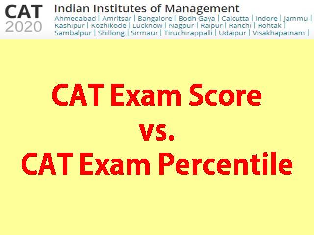 What exactly is the difference between CAT Score and Percentile?