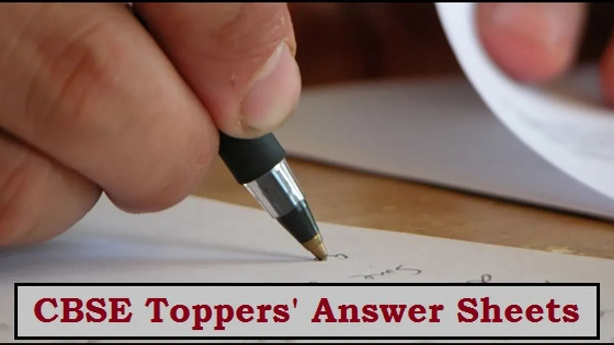 Cbse Board Exam Download Toppers Answer Sheets Of Class Th