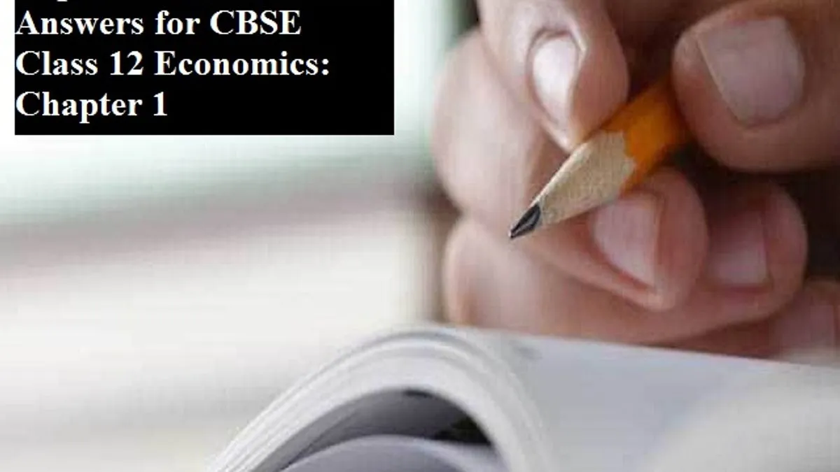 CBSE Class 12 Economics Exam 2020: : Important Questions & Answers Of ...