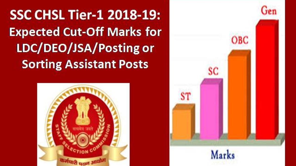 SSC CHSL Tier-1 2018 Result on 11th Sep 2019: Check Expected Cutoff Marks for LDC/DEO/JSA/PA/SA Posts