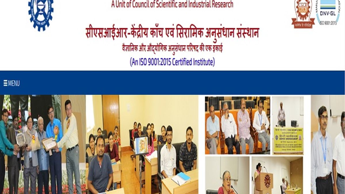Central Glass and Ceramic Research Institute (CGCRI) Recruitment 2019 Walkin for Junior Research Fellow (GATE) Posts