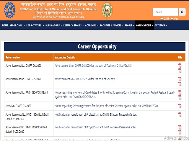 CSIR -CIMFR Recruitment 2020: Apply Online for 23 Technical Officer Posts @cimfr.nic.in