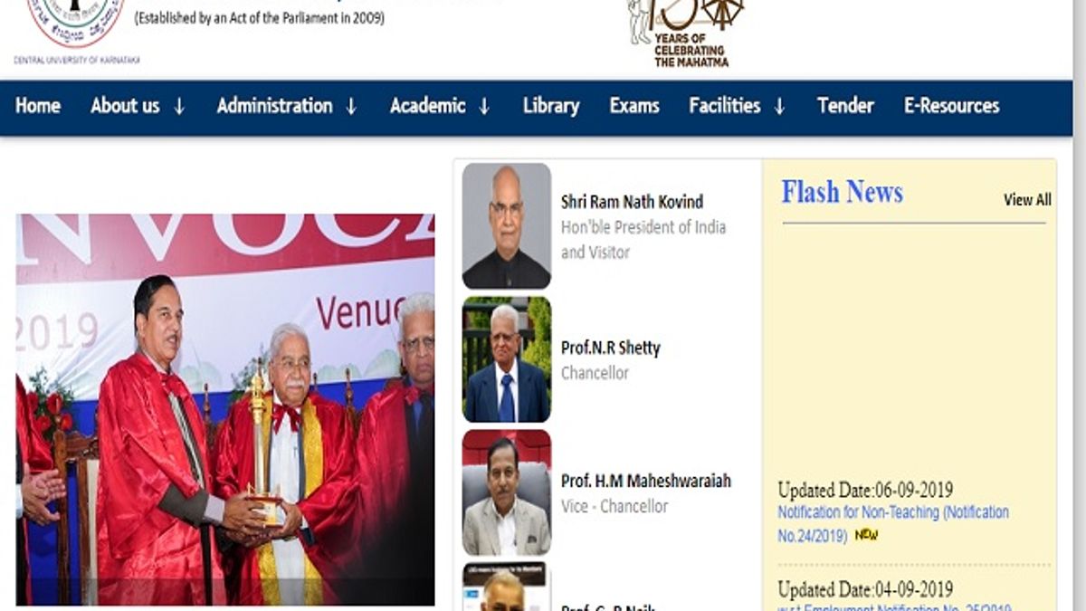 Central University of Karnataka Result 2023 | UG, PG Exam Results