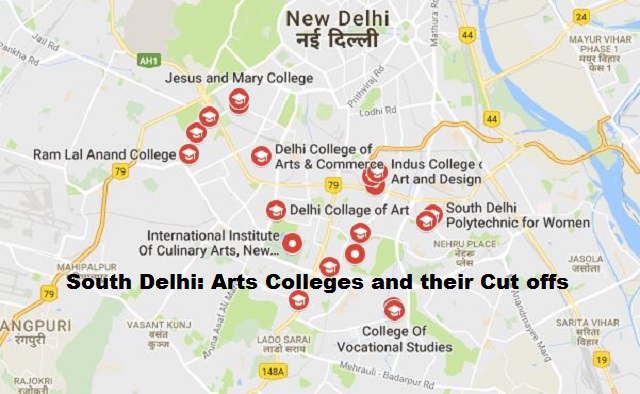 Arts Colleges in South Delhi and their Cut off for 2017 