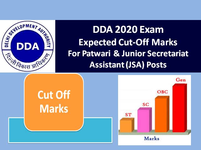 DDA Patwari & Junior Secretariat Assistant 2020 Exam Expected Cutoff Marks: Check Categorywise Minimum Qualifying Marks & Expected Cutoff of DDA 2020 Exam