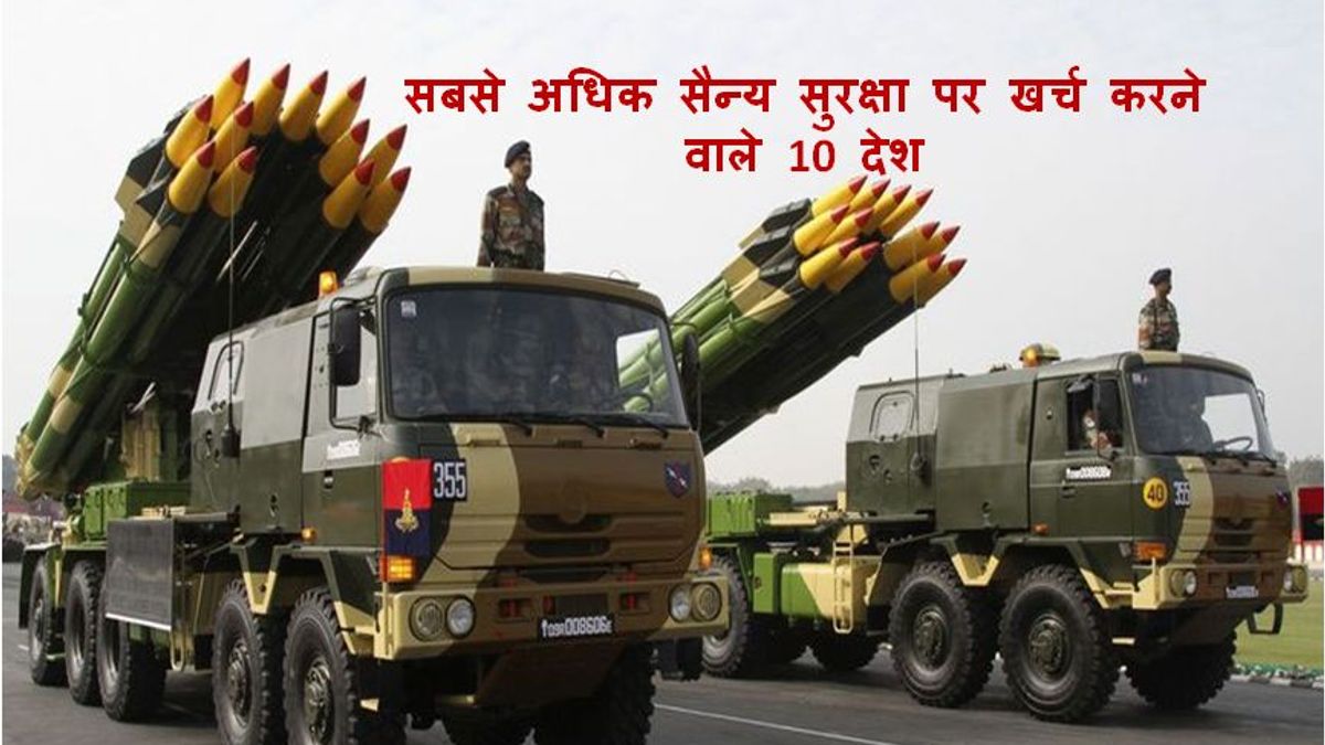 विश्व में सबसे अधिक सैन्य सुरक्षा पर खर्च करने वाले 10 देश कौन से हैं?