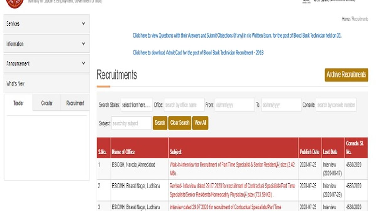 ESIC Ahmedabad Recruitment 2020: Walk-in for PTS, General Physician & Other Posts