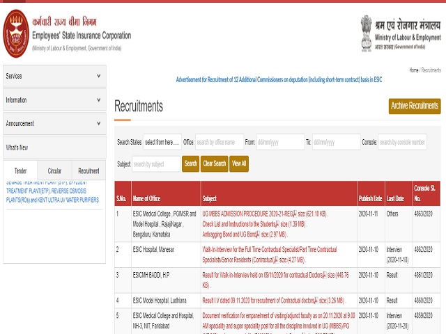 ESIC Manesar Recruitment 2020, Walk in for 15 Senior Resident Posts @esic.nic.in