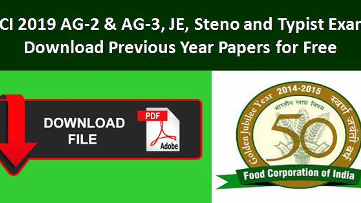 Download Previous Year Papers of FCI Exam for free