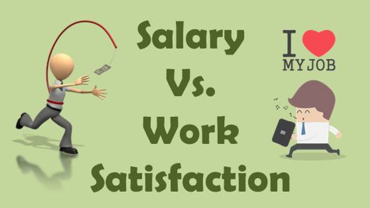 For Success in career work satisfaction along with salary is necessary