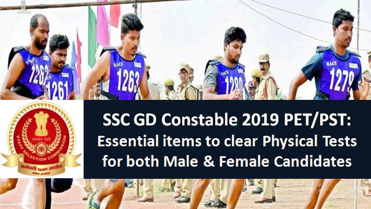 SSC GD Constable 2019 PET/PST: Essential items to clear Physical Tests