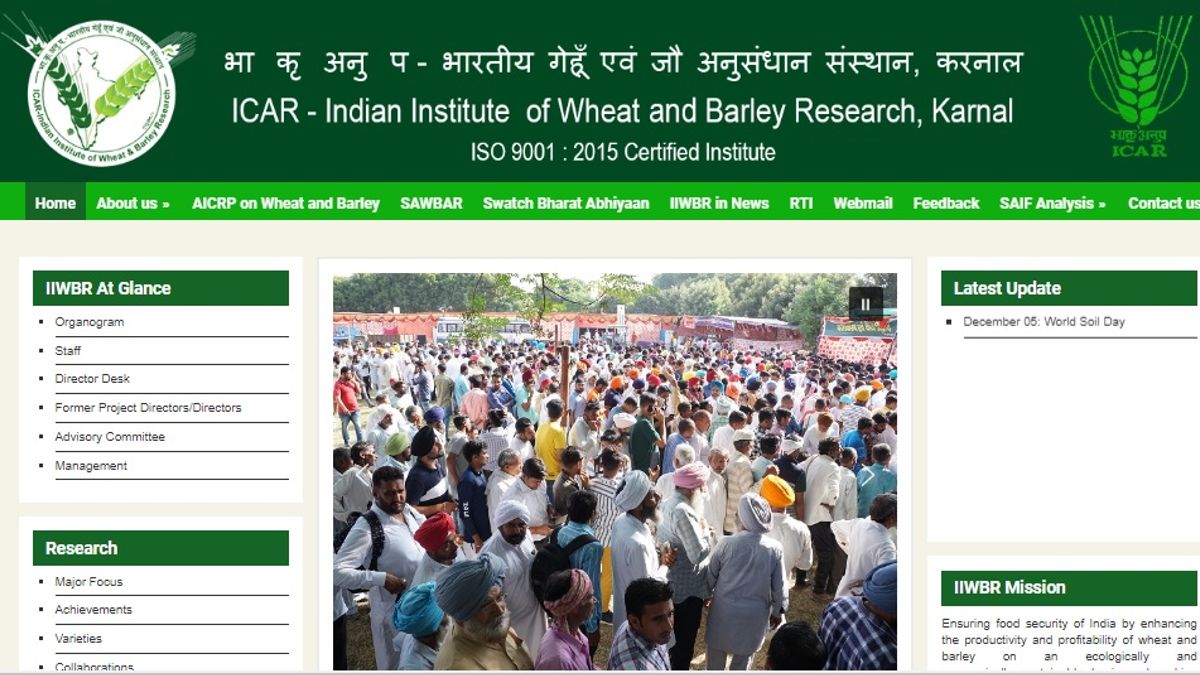 ICAR -IIWBR Recruitment 2020: Apply for 07 Senior Research Fellow and Young Professional Posts