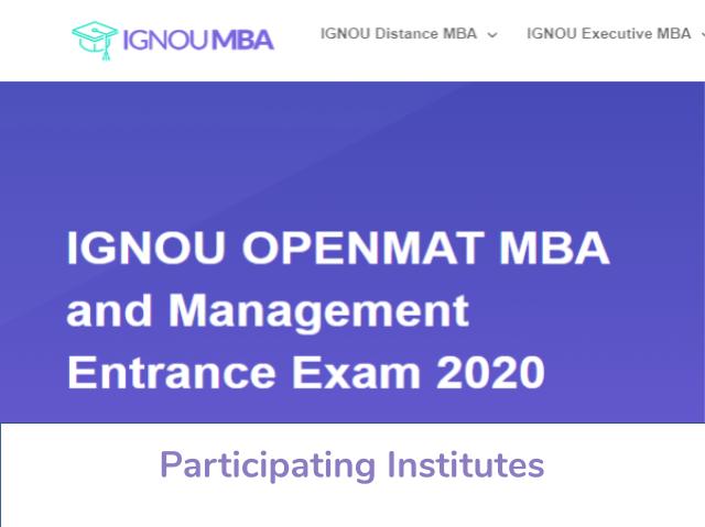IGNOU OPENMAT 2020 Participating Institutes