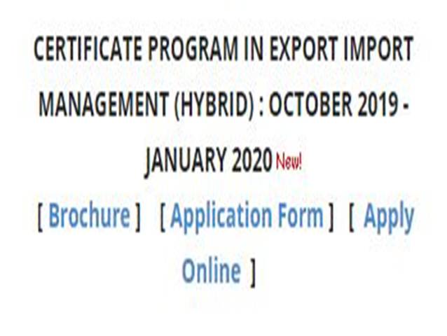 IIFT invites application for Certificate Program in Export Import Management - Apply Now
