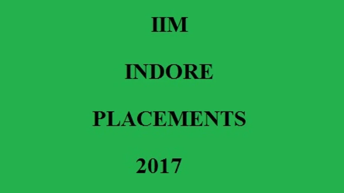 Iim Indore Final Placement Report 2017