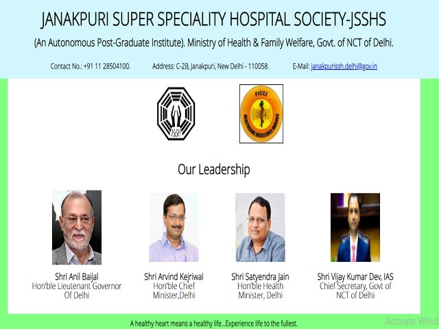 Janakpuri Super Specialty Hospital (JSSH) Recruitment 2020: Apply 17 Faculty Posts