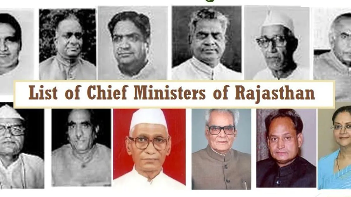Rajasthan CM List Chief Ministers of Rajasthan, Name and Tenure (1949