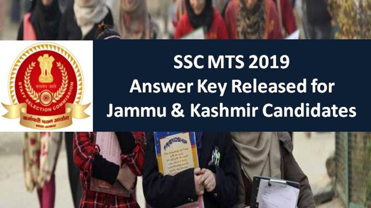 SSC MTS 2019 Answer Key Released for Jammu & Kashmir Candidates