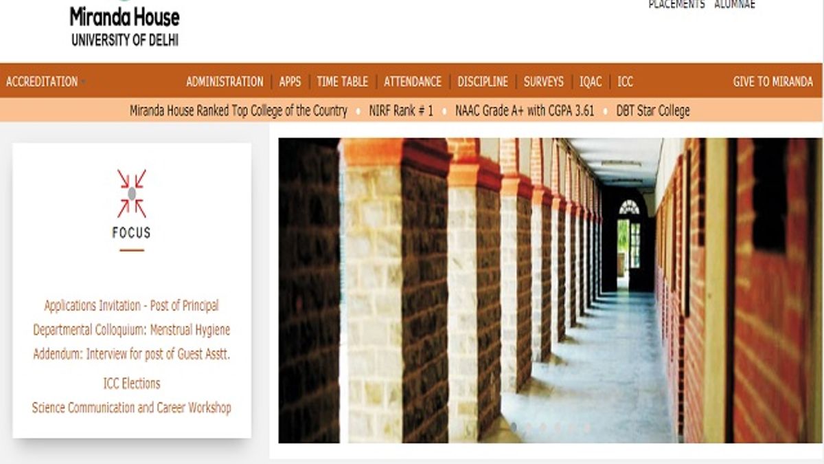 University of Delhi (DU) Recruitment 2019 for Principal (Miranda House) Posts