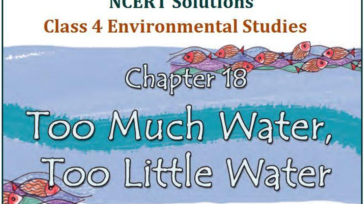Ncert Solutions Class 4 Evs Chapter 18 Too Much Water Too Little Water