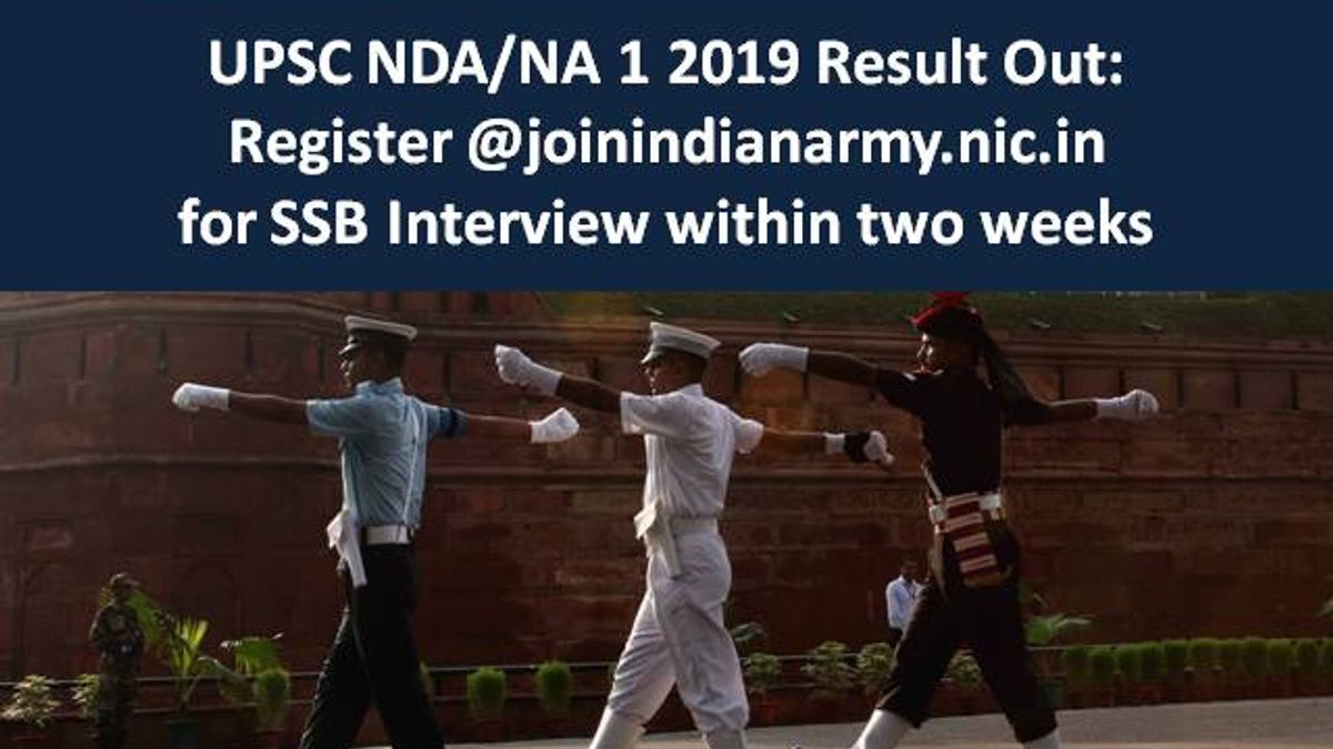 UPSC NDA/NA 1 Result 2019 Out