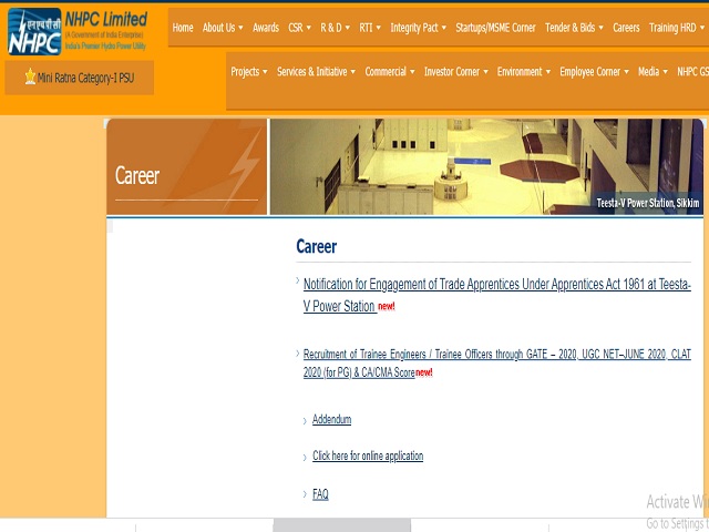 NHPC Recruitment 2020: Apply 26 Apprentice Posts, Salary Rs. 9600