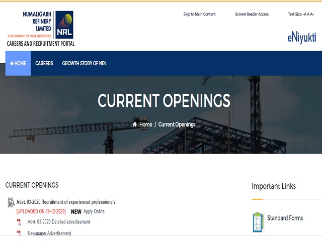 Numaligarh Refinery Limited (NRL) Recruitment 2020: Apply Online for Officer, Manager, GM and Other Posts