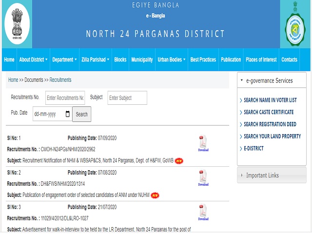 CMOH DHFWS North 24 Parganas Recruitment 2020: 230 Staff Nurse, FTMO & Other Posts