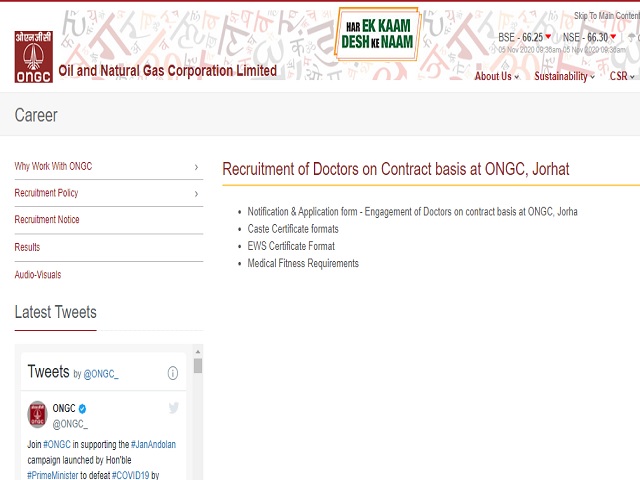 ONGC Recruitment 2020: Apply Online for FDMO & CMO Posts @ongcindia.com
