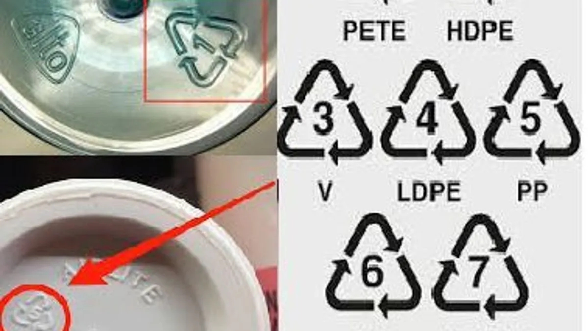 What is the meaning of the numbers on the bottom of the plastic bottles?