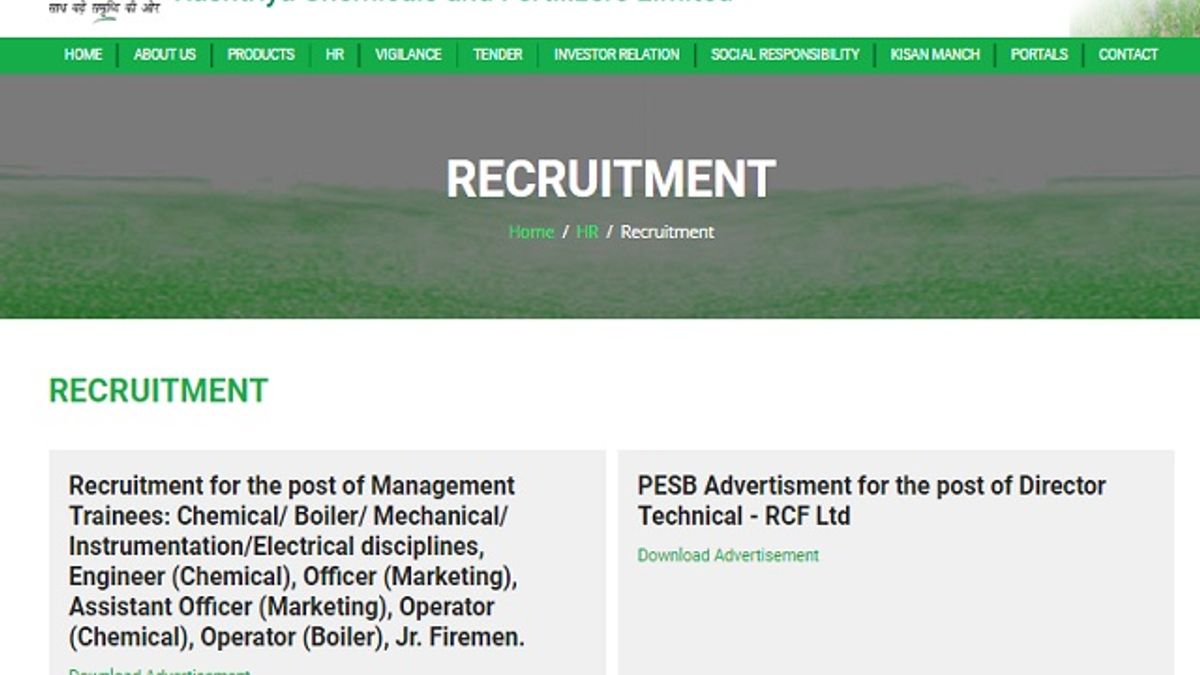 RCFL Recruitment 2020: Last Date Extended 393 Management Trainee, Assistant Officer and Other Posts till 16 Aug