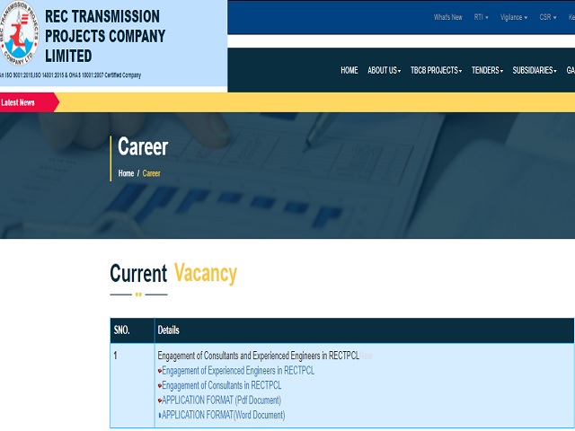 RECTPCL Recruitment 2020: Apply for 28 Consultant & Fixed Tenure Staff Posts @rectpcl.in