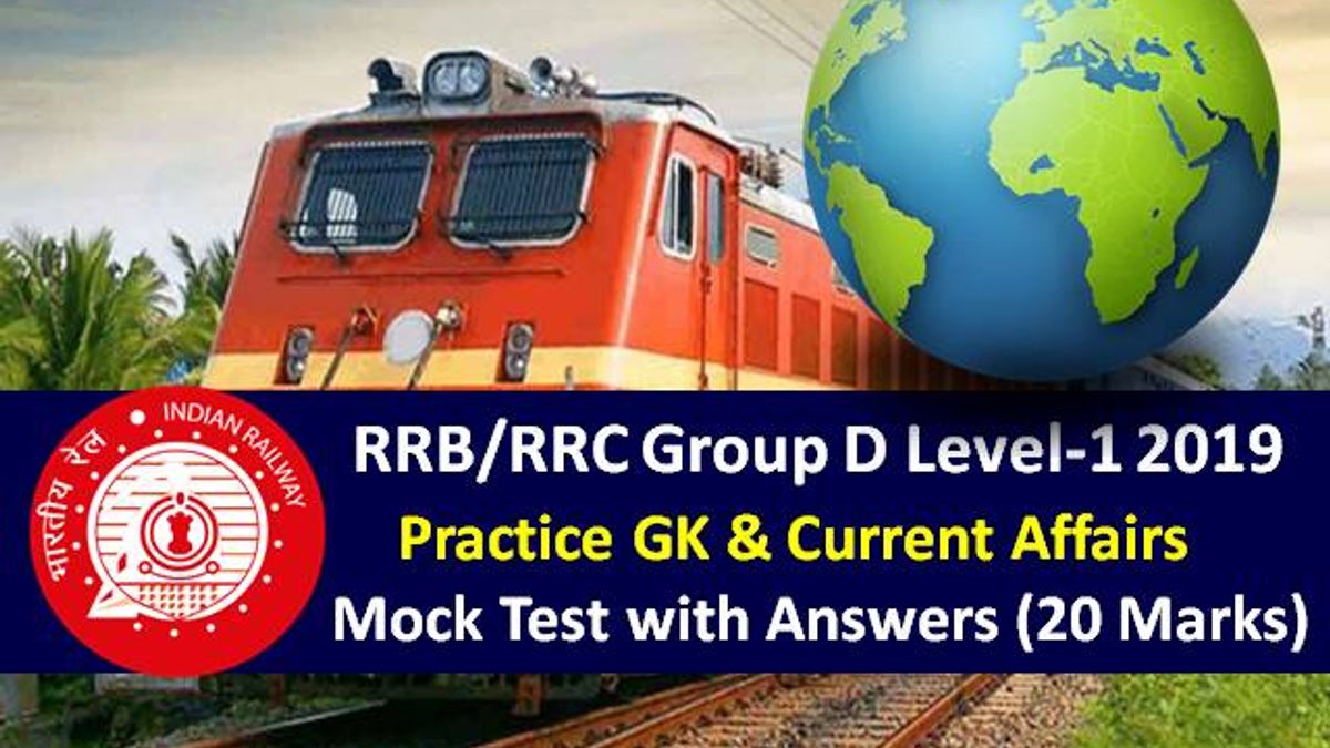 RRB Group D 2019 Level-1: Practice GK 