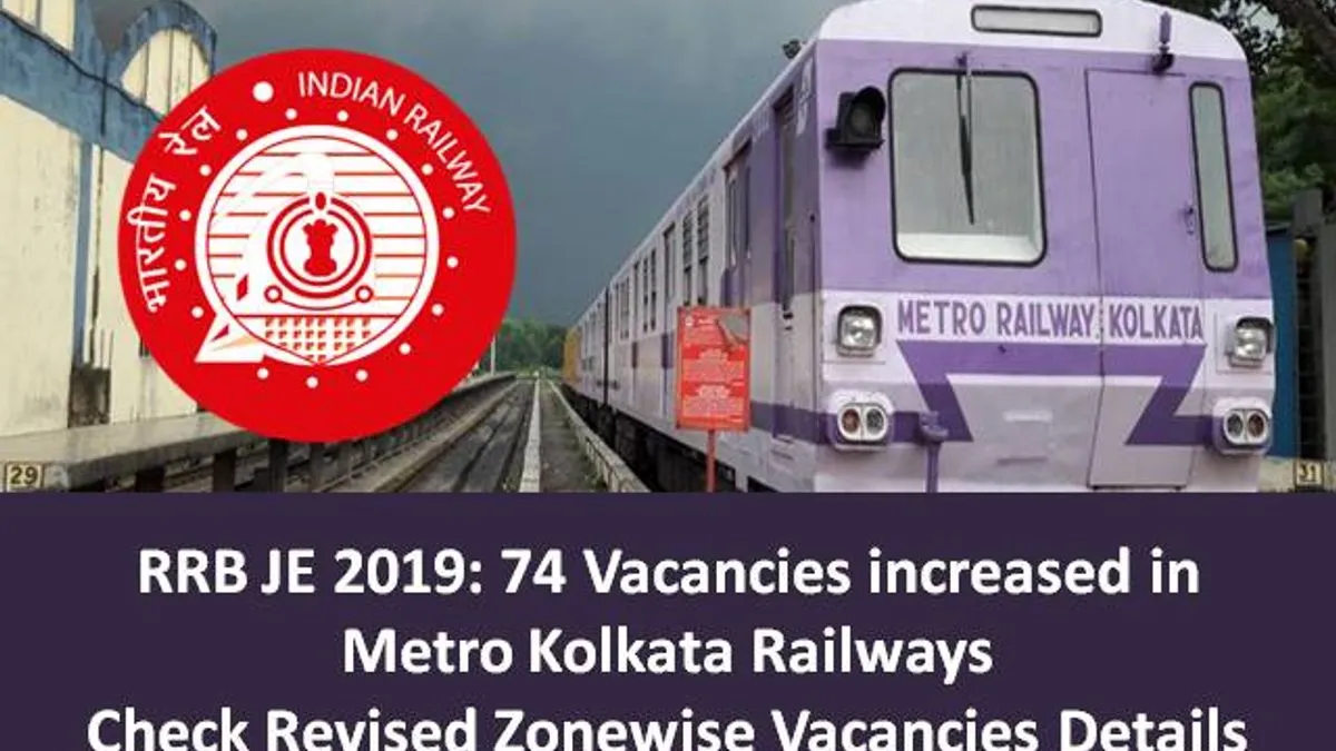 RRB JE 2019 Vacancy: 74 Vacancies Increased In Kolkata Metro Railways ...