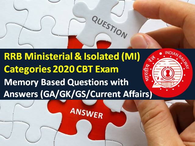 RRB MI 2020 Exam Memory Based Questions with Answers: Check RRB Sns-Brigh10