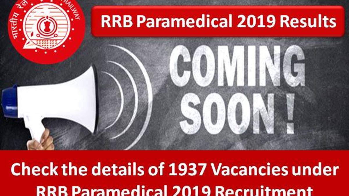 RRB Paramedical 2019 Result to be out soon: Check 1937 Vacancy Details