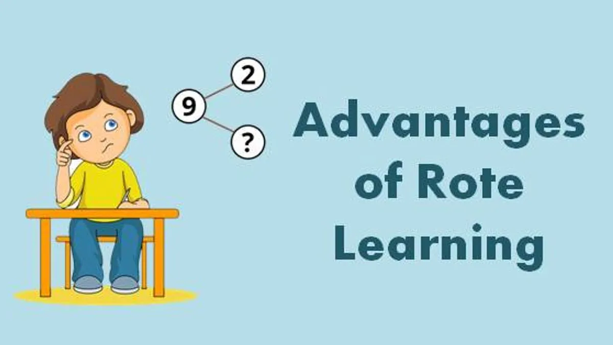 What is rote learning and how is it helpful?