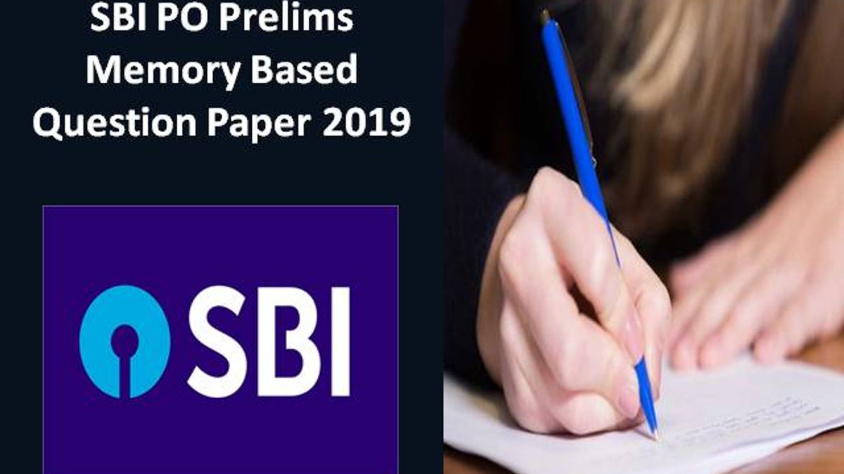 Download PDF SBI PO Prelims Memory Based Question Paper 2019