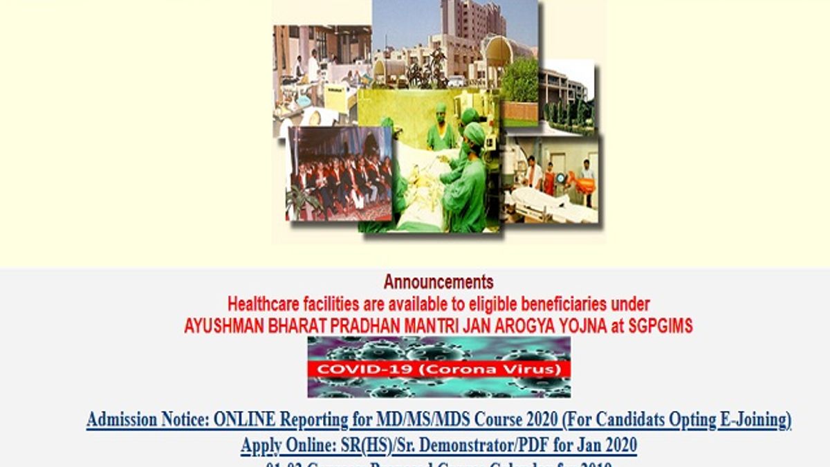 SGPGIMS भर्ती 2020: प्रोजेक्ट असिस्टेंट एवं फील्ड असिस्टेंट पदों की वेकेंसी के लिए करें आवेदन