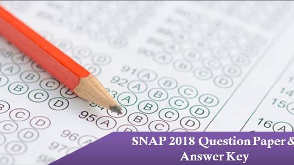 SNAP 2018 Official Question Paper & Answer Key released – Download Here