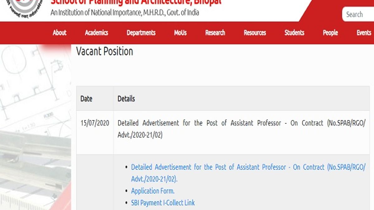 SPA Recruitment 2020: Apply for Assistant Professor Posts